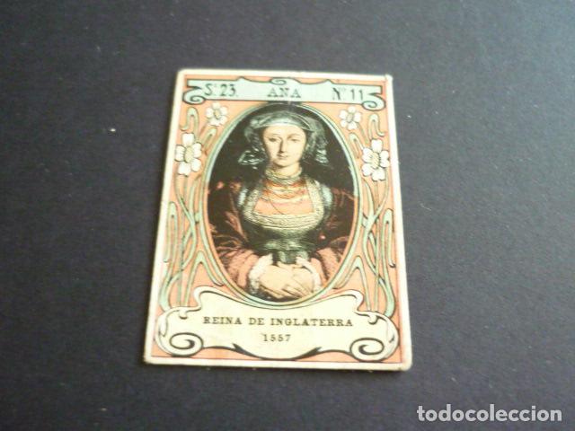Coleccionismo cromos antiguos: ANA REINA DE INGLATERRA CROMO CAJA DE CERILLAS SIGLO XIX