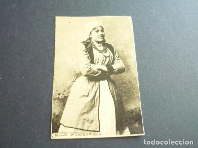 Coleccionismo cromos antiguos: MADEMOISELLE WYSZKOWSKA ARTISTA CANTANTE CROMO CAJA DE CERILLAS SIGLO XIX