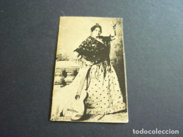 Coleccionismo cromos antiguos: AMPARO ARTISTA CANTANTE CROMO CAJA DE CERILLAS SIGLO XIX