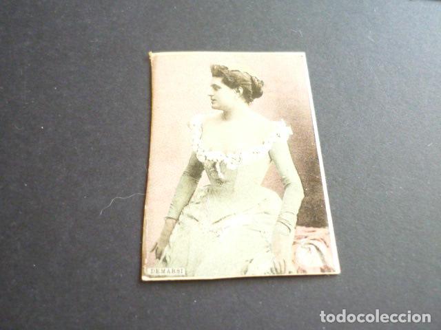 Coleccionismo Cromos antiguos: DEMARSI ARTISTA CANTANTE CROMO CAJA DE CERILLAS SIGLO XIX