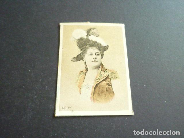 Coleccionismo cromos antiguos: DELEY ARTISTA CANTANTE CROMO CAJA DE CERILLAS SIGLO XIX