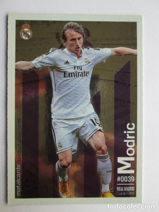 Coleccionismo Cromos antiguos: #39 MODRIC REAL MADRID METALCARD 14/99 LIMITED EDITION 15 16 MUNDICROMO 2015 2016 FICHAS