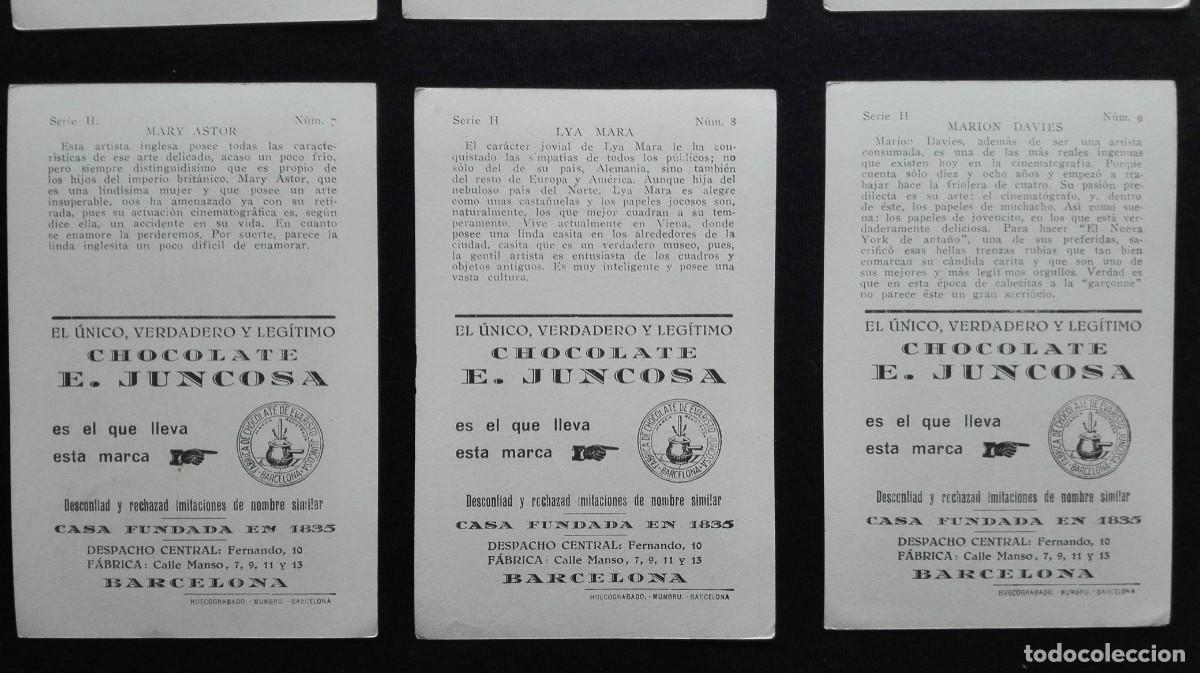 Coleccionismo cromos antiguos: CROMOS ACTORES DE CINE SERIE H ( CHOCOLATES E. JUNCOSA) - Foto 11