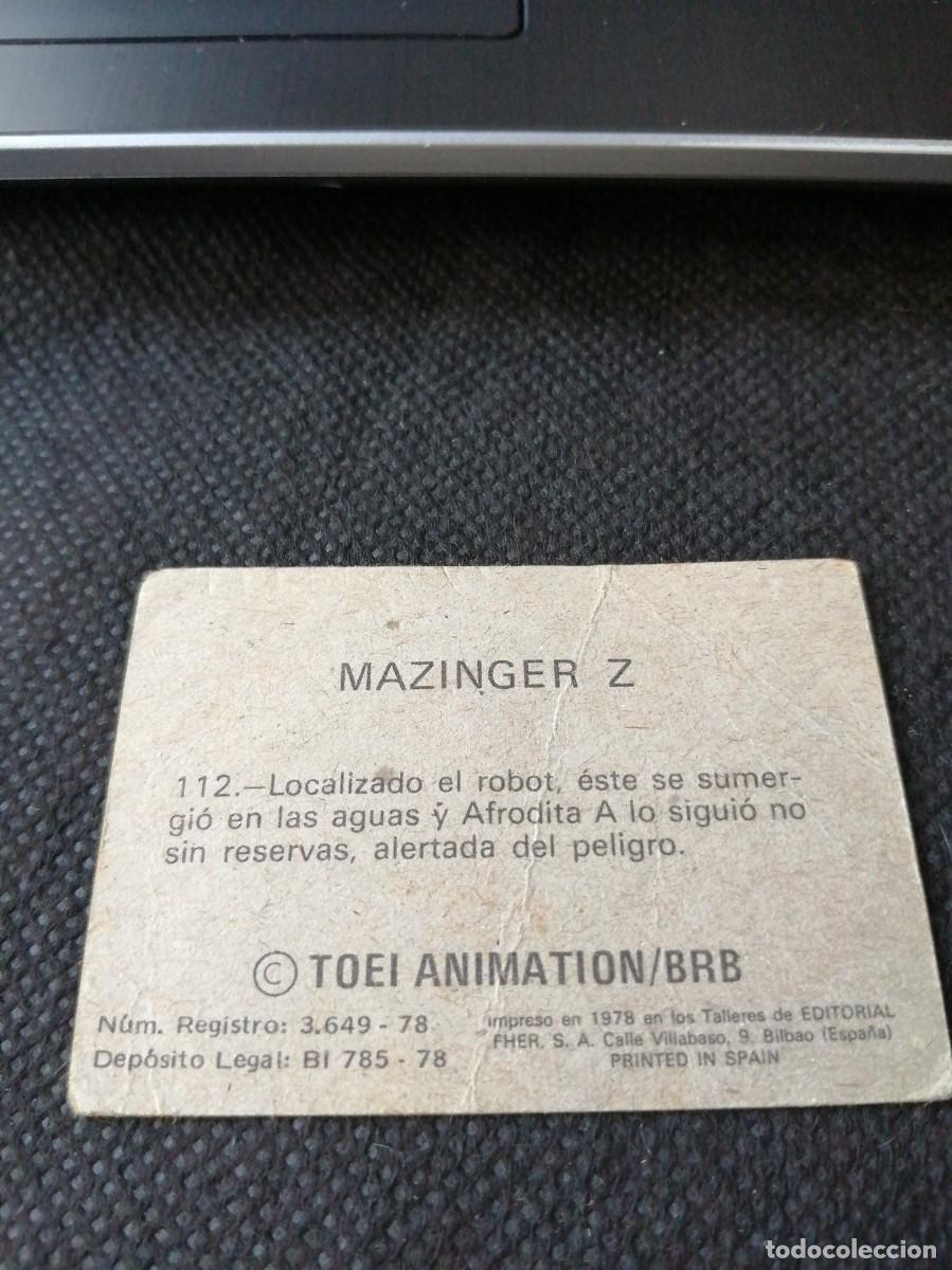 Coleccionismo cromos antiguos: CROMO MAZINGER Z 1978 PHER N &ordm; 112 - Foto 2