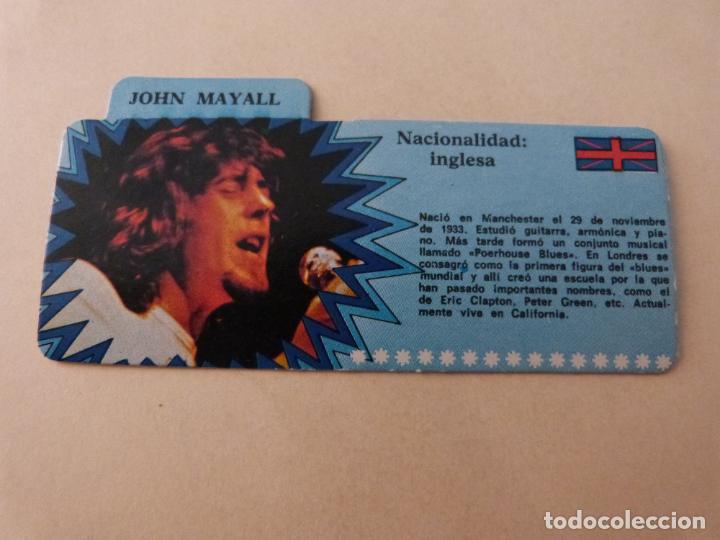 Coleccionismo Cromos antiguos: CROMO FICHA DE JOHN MAYALL DE BIMBO SIN PEGAR A&Ntilde;O 197?