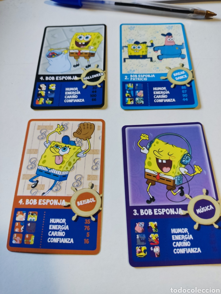 Coleccionismo cromos antiguos: 4 Cromos Bob Esponja - Foto 1
