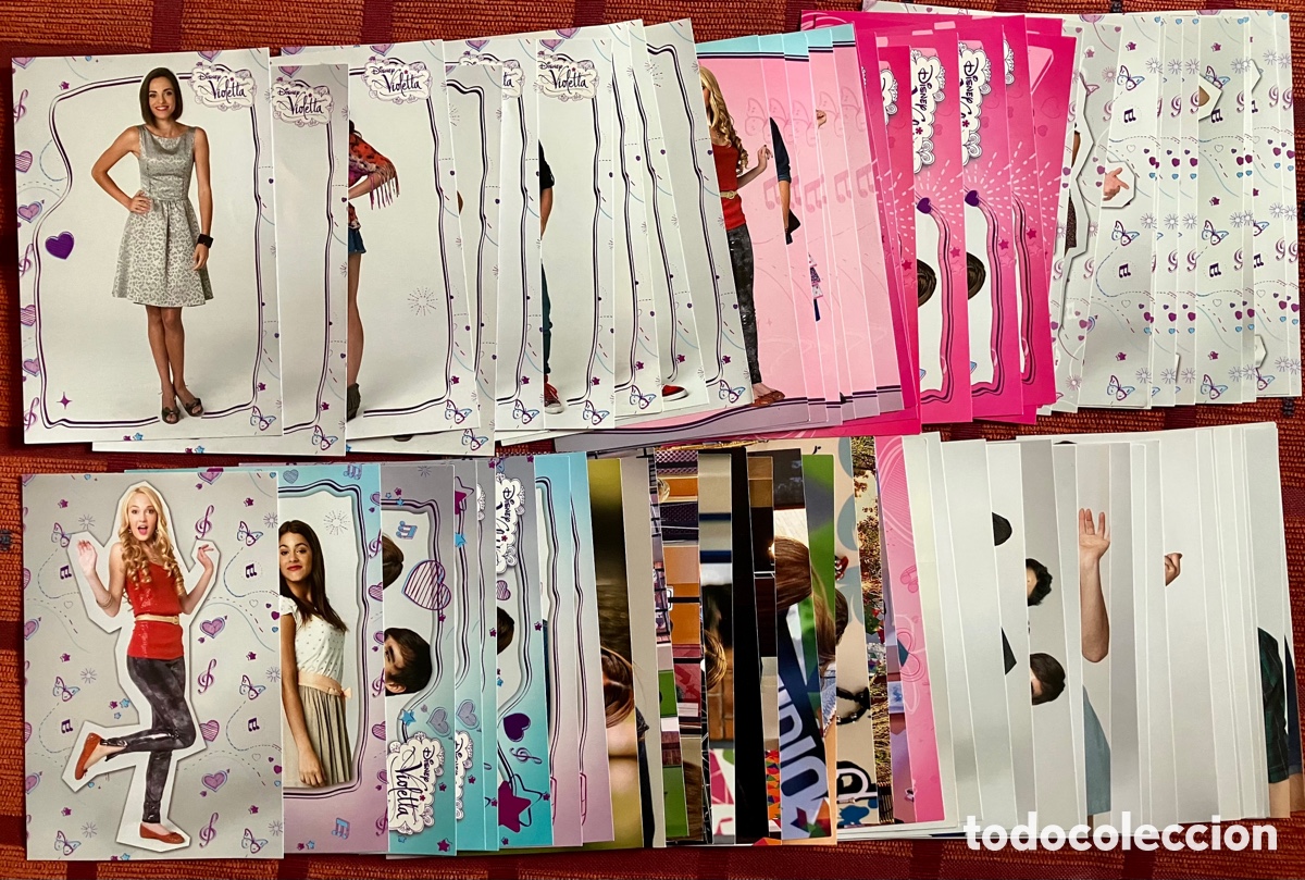 Coleccionismo cromos antiguos: VIOLETTA DE DISNEY. LOTE DE 76 PHOTOCARDS TAMA&Ntilde;O POSTAL