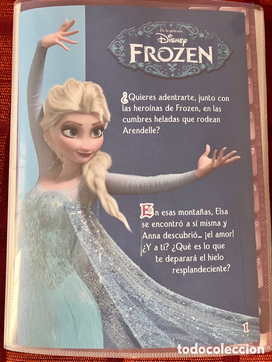 Coleccionismo cromos antiguos: FROZEN DE DISNEY. Lote de 88 photocards tama&ntilde;o postal + &aacute;lbum archivador