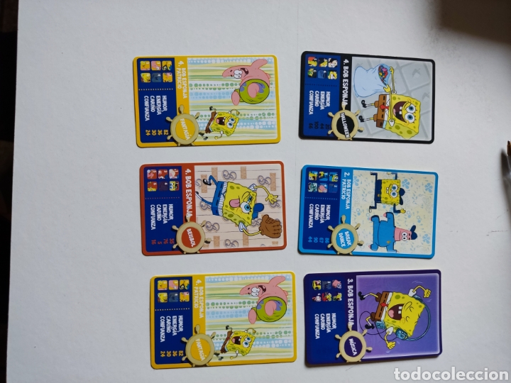 Coleccionismo cromos antiguos: 6 cromos Bob esponja uno repe - Foto 1