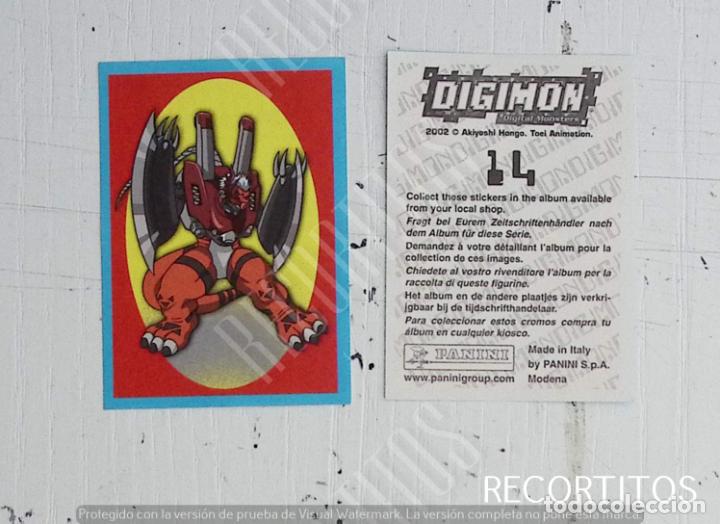 Coleccionismo cromos antiguos: DIGIMON 3 PANINI CROMO N 14 - Foto 1