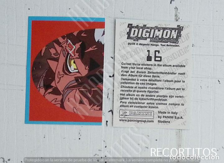 Coleccionismo cromos antiguos: DIGIMON 3 PANINI CROMO N 16 - Foto 1
