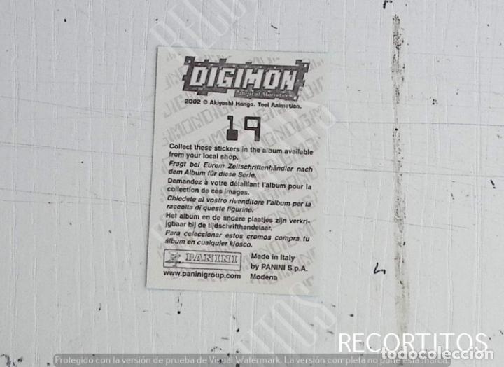 Coleccionismo cromos antiguos: DIGIMON 3 PANINI CROMO N 19 - Foto 2