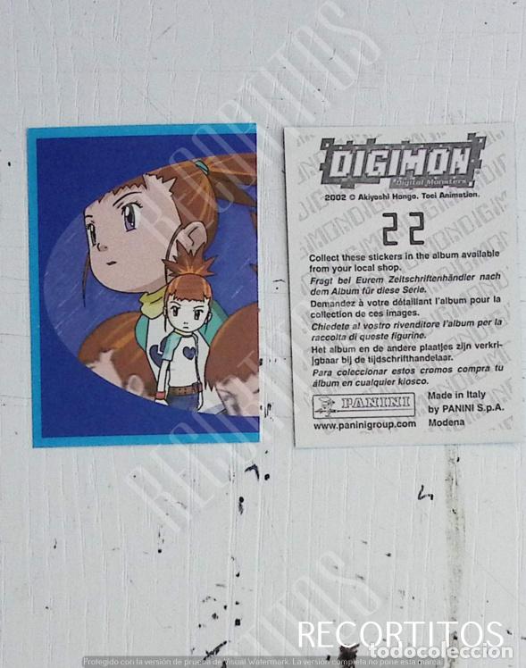 Coleccionismo cromos antiguos: DIGIMON 3 PANINI CROMO N22 - Foto 1