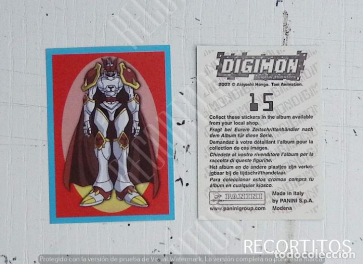 Coleccionismo cromos antiguos: DIGIMON 3 PANINI CROMO N 15 - Foto 1