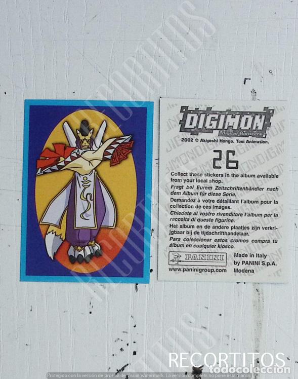 Coleccionismo cromos antiguos: DIGIMON 3 PANINI CROMO N 26 - Foto 1