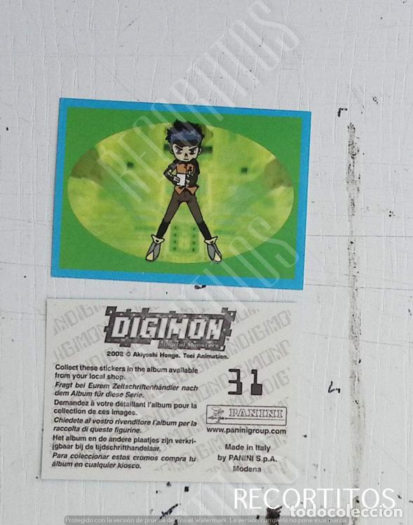 Coleccionismo cromos antiguos: DIGIMON 3 PANINI CROMO N 31 - Foto 1