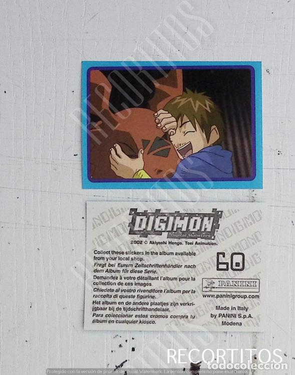 Coleccionismo cromos antiguos: DIGIMON 3 PANINI CROMO N 60 - Foto 1