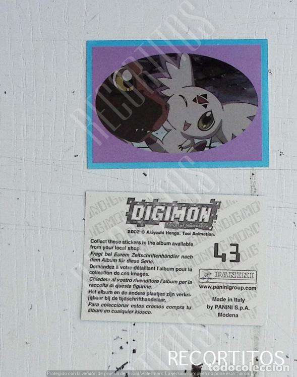 Coleccionismo cromos antiguos: DIGIMON 3 PANINI CROMO N 43 - Foto 1