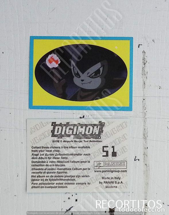 Coleccionismo cromos antiguos: DIGIMON 3 PANINI CROMO N 51 - Foto 1