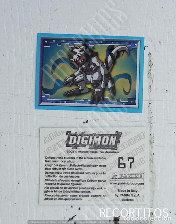 Coleccionismo cromos antiguos: DIGIMON 3 PANINI CROMO N 67 - Foto 1