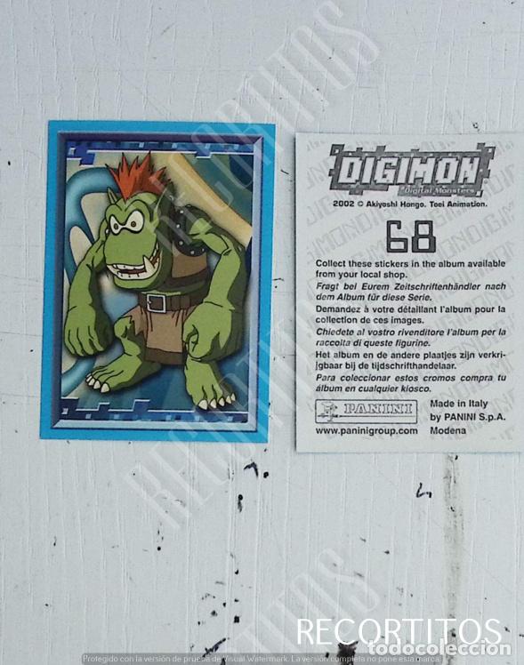 Coleccionismo cromos antiguos: DIGIMON 3 PANINI CROMO N 68 - Foto 1