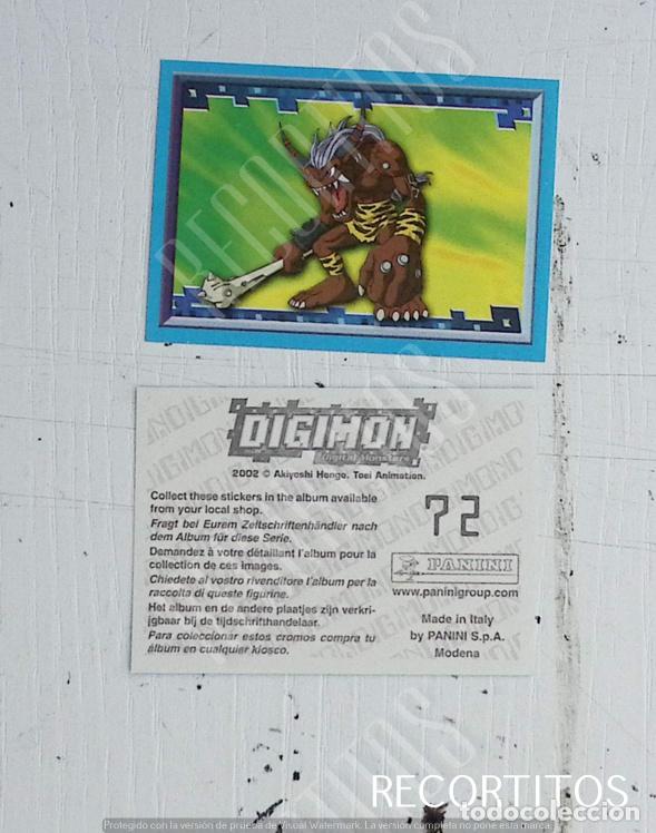 Coleccionismo cromos antiguos: DIGIMON 3 PANINI CROMO N 72 - Foto 1