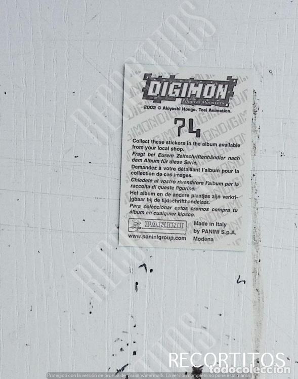 Coleccionismo cromos antiguos: DIGIMON 3 PANINI CROMO N 74 - Foto 2