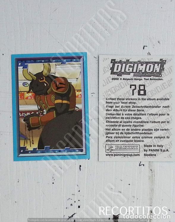 Coleccionismo cromos antiguos: DIGIMON 3 PANINI CROMO N 78 - Foto 1
