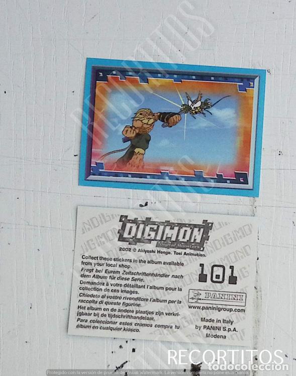 Coleccionismo cromos antiguos: DIGIMON 3 PANINI CROMO N 101 - Foto 1