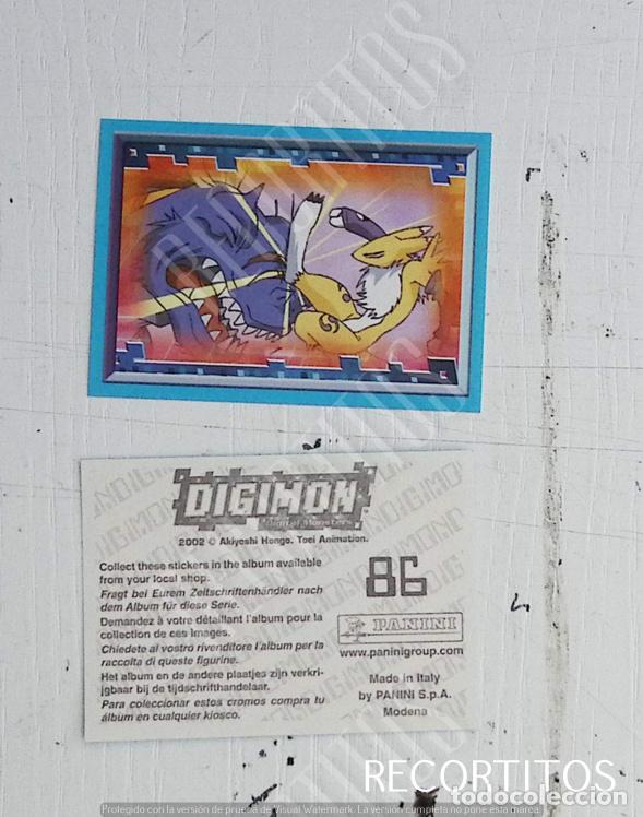 Coleccionismo cromos antiguos: DIGIMON 3 PANINI CROMO N 86 - Foto 1