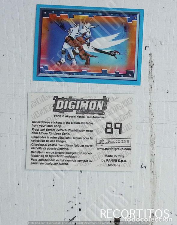 Coleccionismo cromos antiguos: DIGIMON 3 PANINI CROMO N 89 - Foto 1