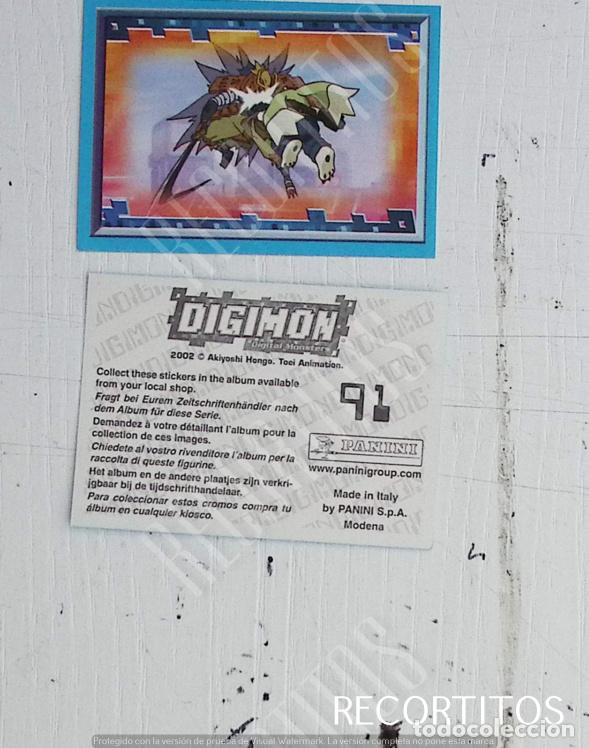 Coleccionismo cromos antiguos: DIGIMON 3 PANINI CROMO N 91 - Foto 1
