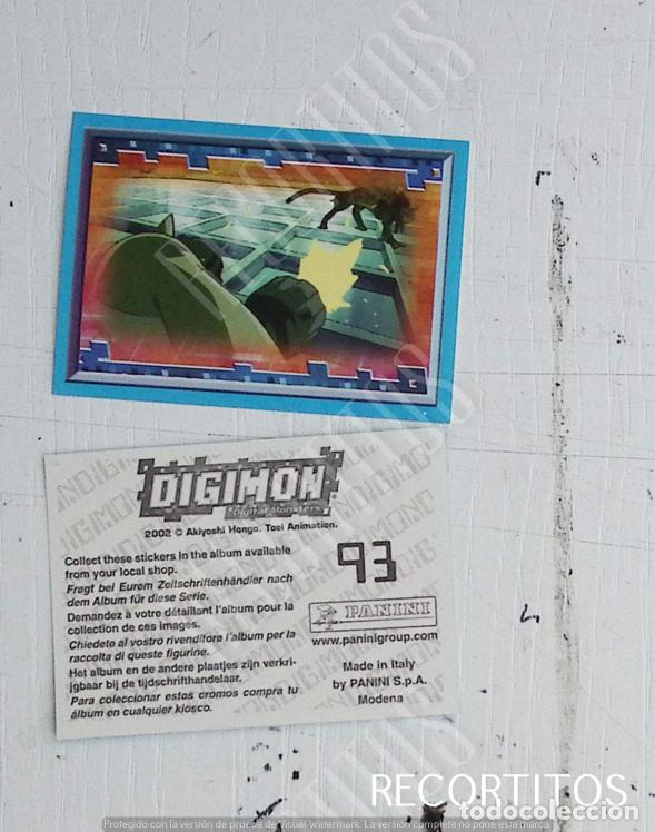 Coleccionismo cromos antiguos: DIGIMON 3 PANINI CROMO N 93 - Foto 1