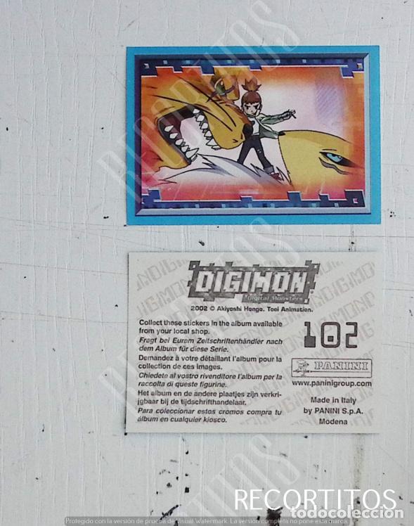 Coleccionismo cromos antiguos: DIGIMON 3 PANINI CROMO N 102 - Foto 1