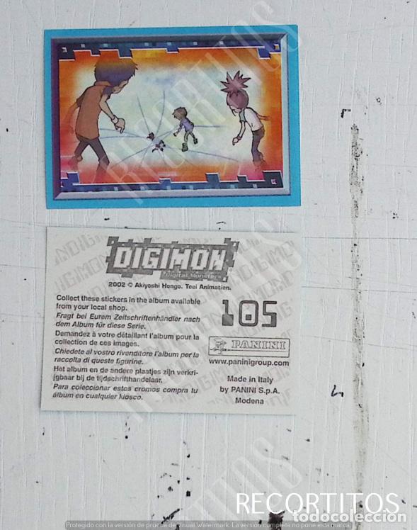 Coleccionismo cromos antiguos: DIGIMON 3 PANINI CROMO N 105 - Foto 1