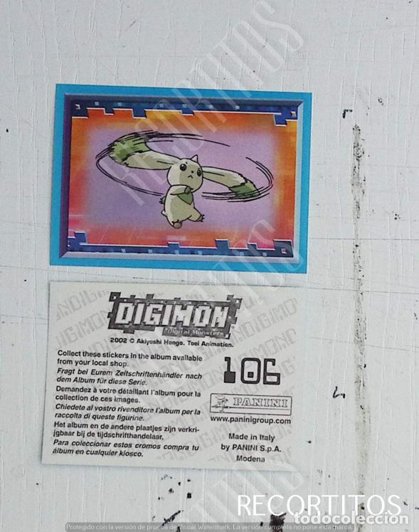 Coleccionismo cromos antiguos: DIGIMON 3 PANINI CROMO N 106 - Foto 1