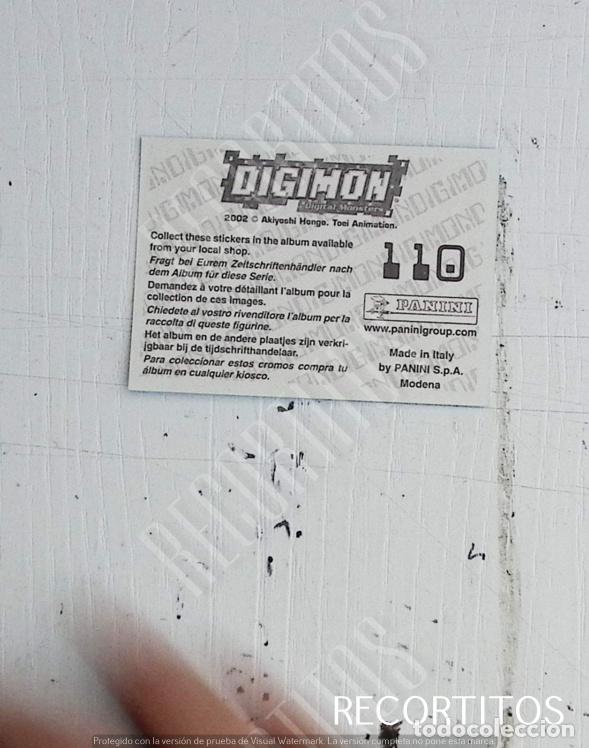 Coleccionismo cromos antiguos: DIGIMON 3 PANINI CROMO N 110 - Foto 2