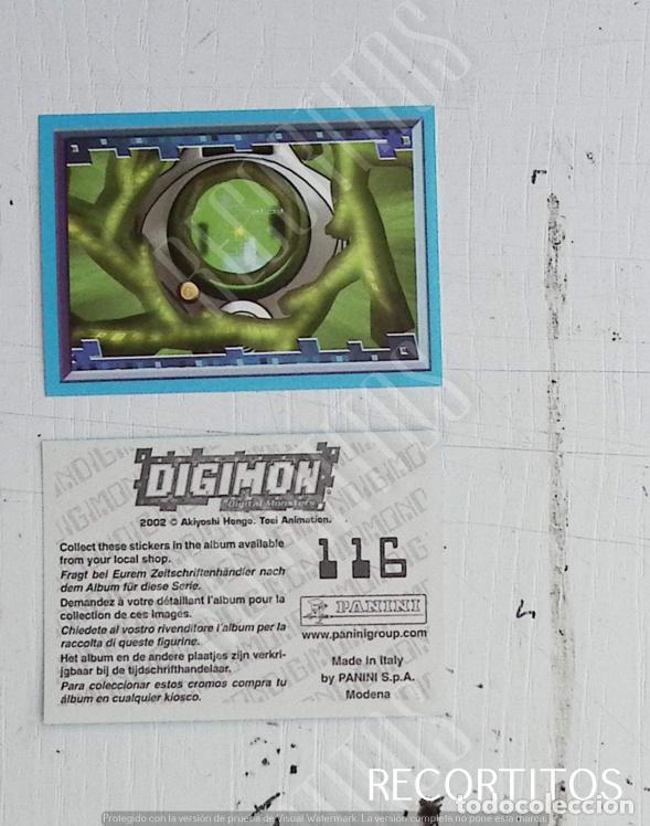 Coleccionismo cromos antiguos: DIGIMON 3 PANINI CROMO N 116 - Foto 1
