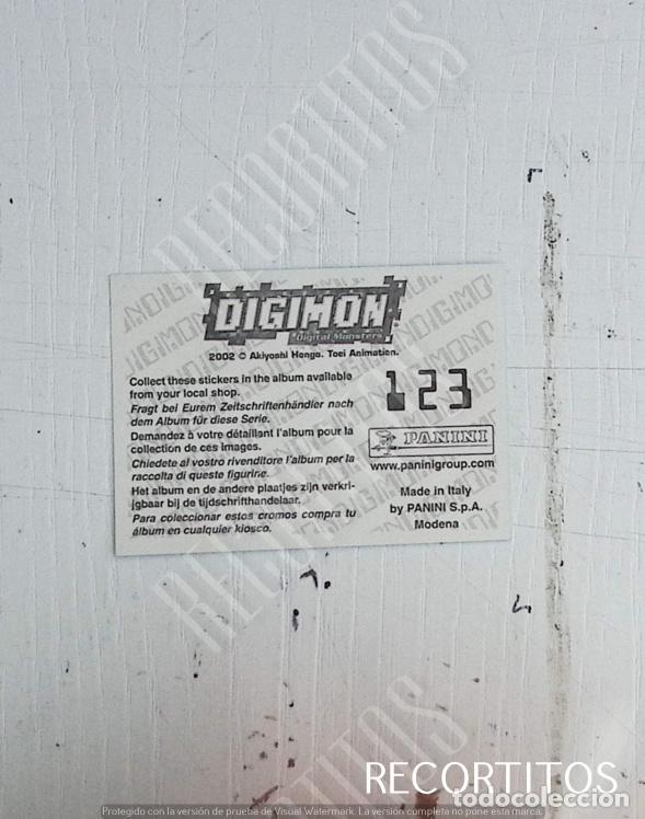 Coleccionismo cromos antiguos: DIGIMON 3 PANINI CROMO N 123 - Foto 2