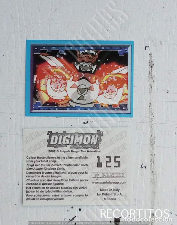 Coleccionismo cromos antiguos: DIGIMON 3 PANINI CROMO N 125 - Foto 1