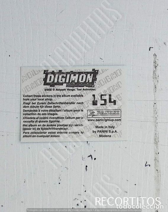 Coleccionismo cromos antiguos: DIGIMON 3 PANINI CROMO N 154 - Foto 2