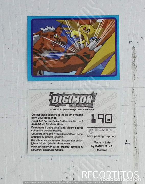 Coleccionismo cromos antiguos: DIGIMON 3 PANINI CROMO N 190 - Foto 1