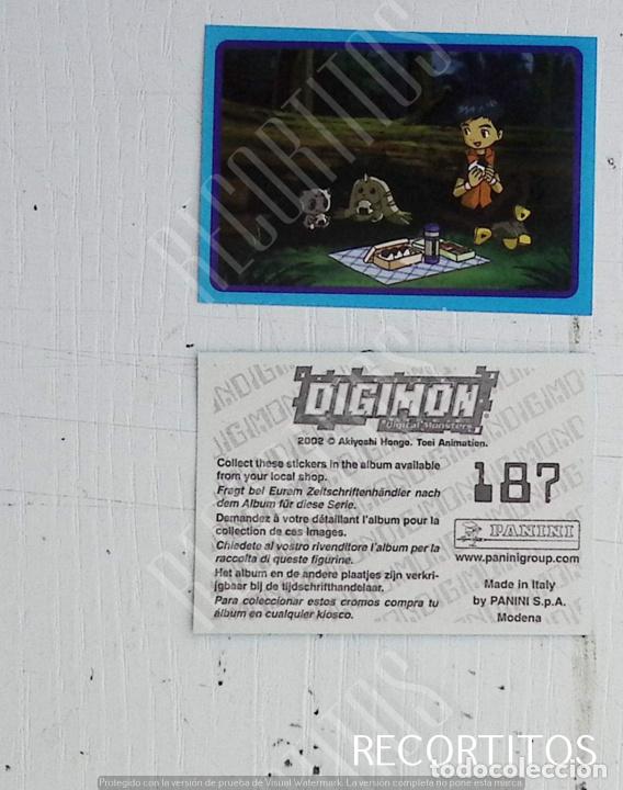 Coleccionismo cromos antiguos: DIGIMON 3 PANINI CROMO N 187 - Foto 1
