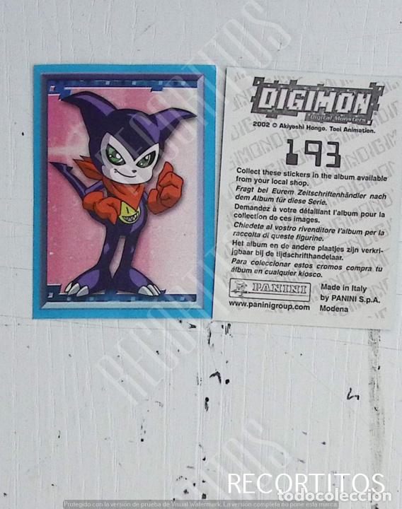 Coleccionismo cromos antiguos: DIGIMON 3 PANINI CROMO N 193 - Foto 1