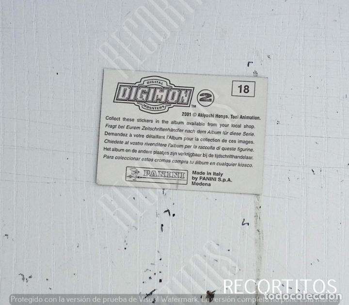 Coleccionismo cromos antiguos: DIGIMON 2 PANINI CROMO N 18 - Foto 2