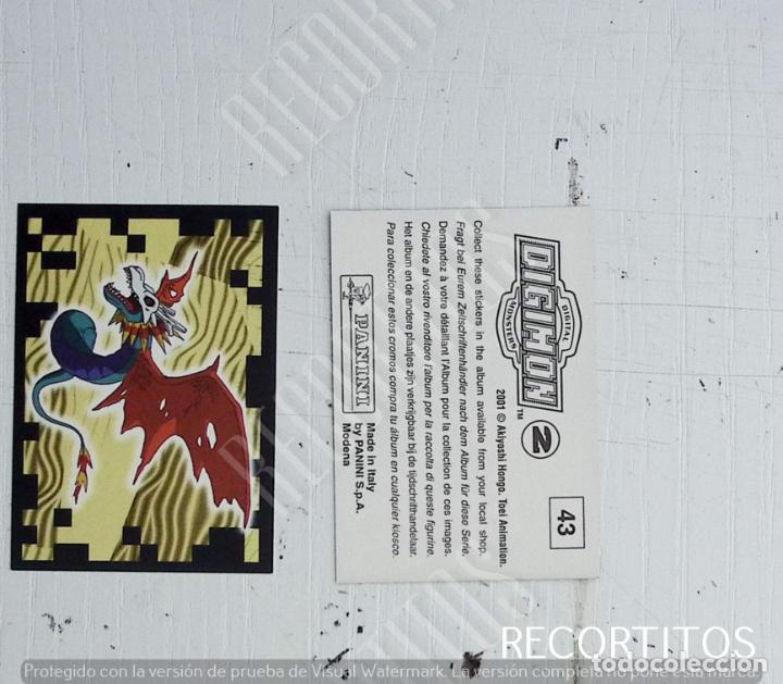 Coleccionismo cromos antiguos: DIGIMON 2 PANINI CROMO N 43 - Foto 1