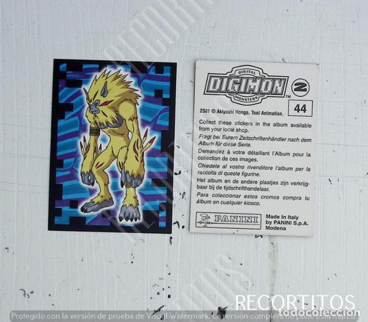 Coleccionismo cromos antiguos: DIGIMON 2 PANINI CROMO N 44 - Foto 1
