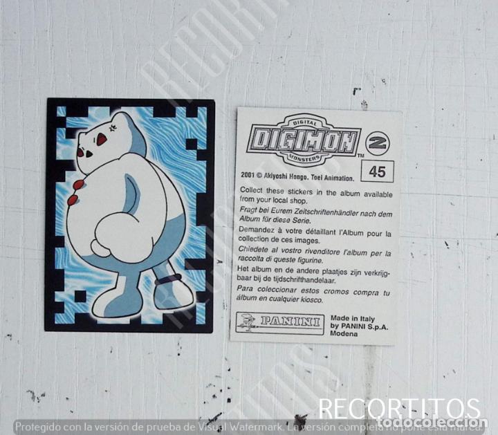 Coleccionismo cromos antiguos: DIGIMON 2 PANINI CROMO N 45 - Foto 1