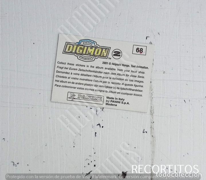 Coleccionismo cromos antiguos: DIGIMON 2 PANINI CROMO N 68 - Foto 2