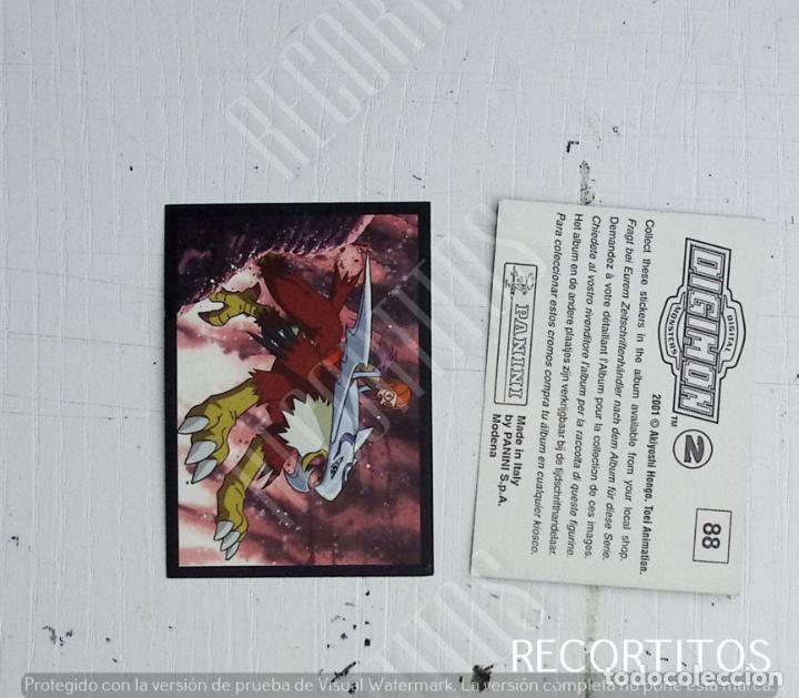 Coleccionismo cromos antiguos: DIGIMON 2 PANINI CROMO N 88 - Foto 1